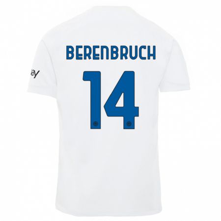 Kandiny Hombre Camiseta Thomas Berenbruch #14 Blanco 2ª Equipación 2023/24 La Camisa Chile