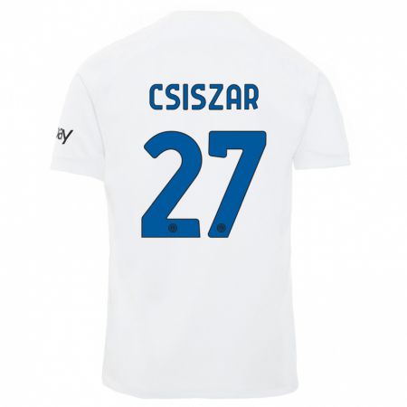 Kandiny Hombre Camiseta Henrietta Csiszar #27 Blanco 2ª Equipación 2023/24 La Camisa Chile