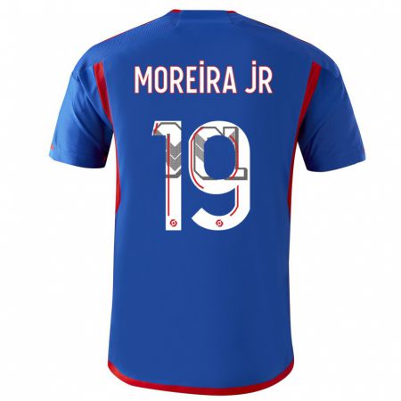 Kandiny Hombre Camiseta Diego Moreira #0 Azul Rojo 2ª Equipación 2023/24 La Camisa Chile