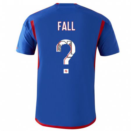 Kandiny Hombre Camiseta Ibrahima Fall #0 Azul Rojo 2ª Equipación 2023/24 La Camisa Chile