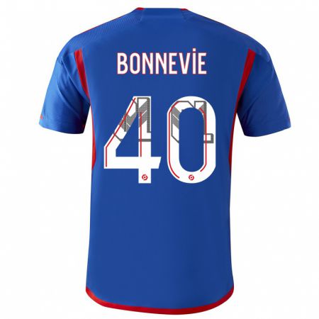 Kandiny Hombre Camiseta Kayne Bonnevie #40 Azul Rojo 2ª Equipación 2023/24 La Camisa Chile