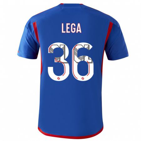 Kandiny Hombre Camiseta Sekou Lega #36 Azul Rojo 2ª Equipación 2023/24 La Camisa Chile