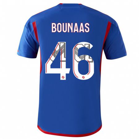 Kandiny Hombre Camiseta Idris Bounaas #46 Azul Rojo 2ª Equipación 2023/24 La Camisa Chile