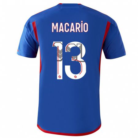 Kandiny Hombre Camiseta Catarina Macario #13 Azul Rojo 2ª Equipación 2023/24 La Camisa Chile