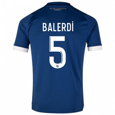 Kandiny Hombre Camiseta Leonardo Balerdi #5 Azul Oscuro 2ª Equipación 2023/24 La Camisa Chile