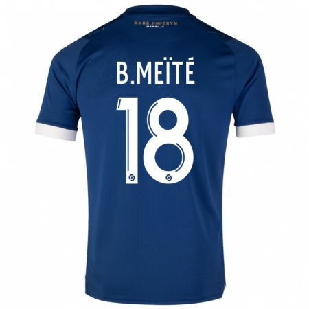 Kandiny Hombre Camiseta Bamo Meïté #18 Azul Oscuro 2ª Equipación 2023/24 La Camisa Chile
