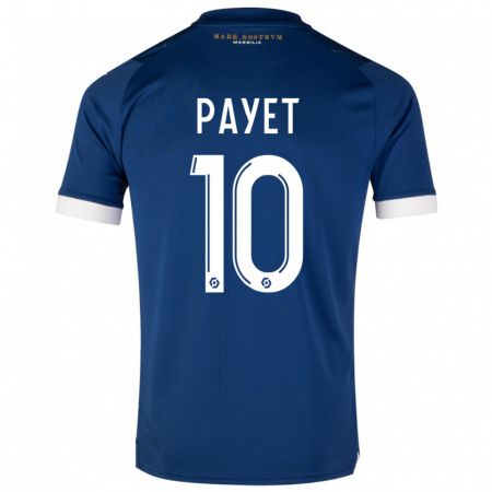 Kandiny Hombre Camiseta Dimitri Payet #10 Azul Oscuro 2ª Equipación 2023/24 La Camisa Chile