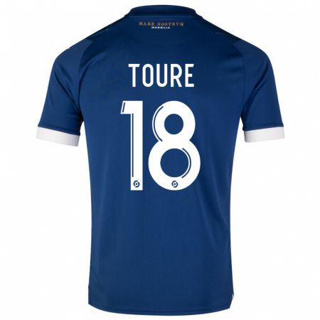 Kandiny Hombre Camiseta Isaak Toure #18 Azul Oscuro 2ª Equipación 2023/24 La Camisa Chile