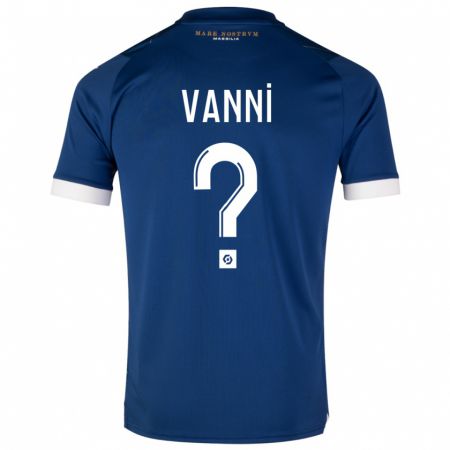 Kandiny Hombre Camiseta Fabio Vanni #0 Azul Oscuro 2ª Equipación 2023/24 La Camisa Chile