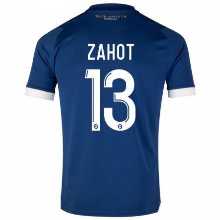 Kandiny Hombre Camiseta Sarah Zahot #13 Azul Oscuro 2ª Equipación 2023/24 La Camisa Chile