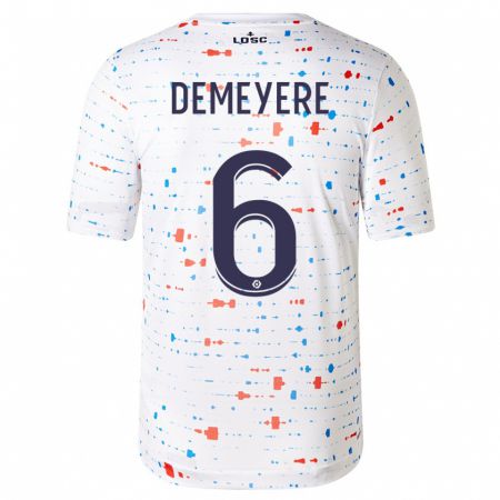 Kandiny Hombre Camiseta Silke Demeyere #6 Blanco 2ª Equipación 2023/24 La Camisa Chile