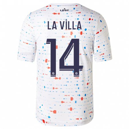 Kandiny Hombre Camiseta Caroline La Villa #14 Blanco 2ª Equipación 2023/24 La Camisa Chile