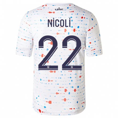 Kandiny Hombre Camiseta Morgane Nicoli #22 Blanco 2ª Equipación 2023/24 La Camisa Chile