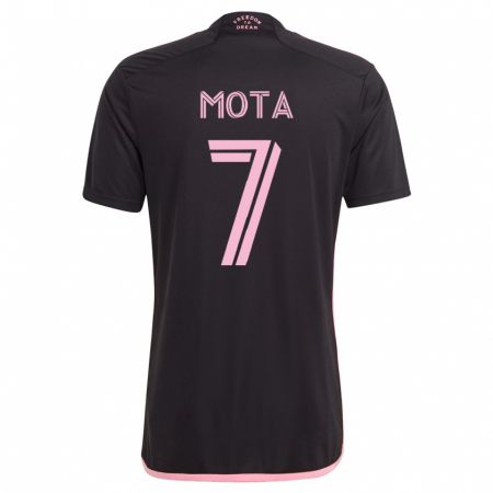 Kandiny Hombre Camiseta Jean Mota #7 Negro 2ª Equipación 2023/24 La Camisa Chile