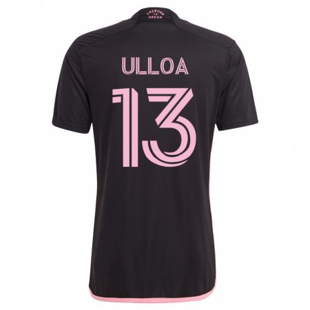 Kandiny Hombre Camiseta Víctor Ulloa #13 Negro 2ª Equipación 2023/24 La Camisa Chile