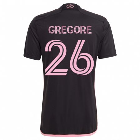 Kandiny Hombre Camiseta Gregore #26 Negro 2ª Equipación 2023/24 La Camisa Chile