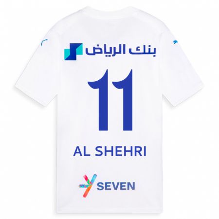 Kandiny Hombre Camiseta Saleh Al-Shehri #11 Blanco 2ª Equipación 2023/24 La Camisa Chile