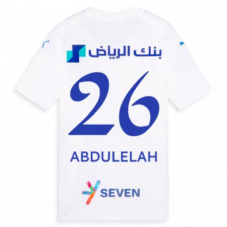 Kandiny Hombre Camiseta Abdulelah Al-Malki #26 Blanco 2ª Equipación 2023/24 La Camisa Chile