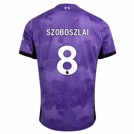 Kandiny Hombre Camiseta Dominik Szoboszlai #8 Púrpura Equipación Tercera 2023/24 La Camisa Chile