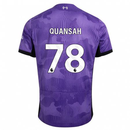 Kandiny Hombre Camiseta Jarell Quansah #78 Púrpura Equipación Tercera 2023/24 La Camisa Chile