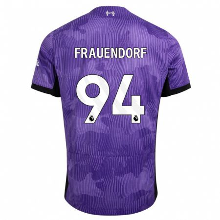 Kandiny Hombre Camiseta Melkamu Frauendorf #94 Púrpura Equipación Tercera 2023/24 La Camisa Chile