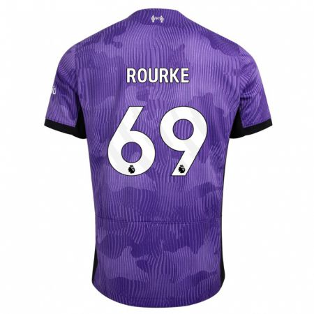 Kandiny Hombre Camiseta Fidel O'rourke #69 Púrpura Equipación Tercera 2023/24 La Camisa Chile