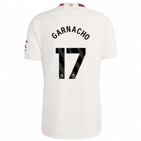 Kandiny Hombre Camiseta Alejandro Garnacho #17 Blanco Equipación Tercera 2023/24 La Camisa Chile