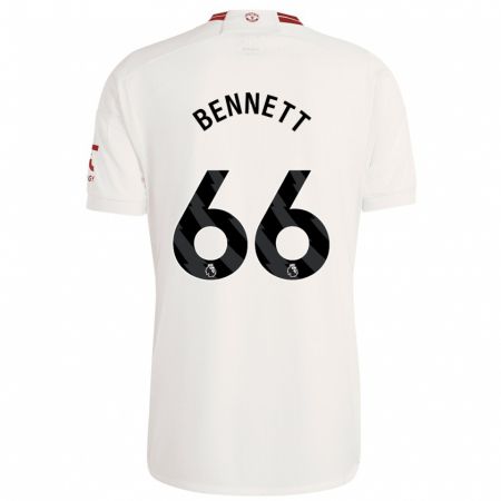 Kandiny Hombre Camiseta Rhys Bennett #66 Blanco Equipación Tercera 2023/24 La Camisa Chile