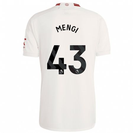 Kandiny Hombre Camiseta Teden Mengi #43 Blanco Equipación Tercera 2023/24 La Camisa Chile