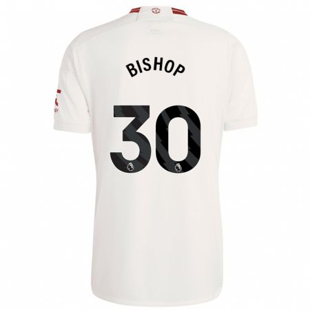 Kandiny Hombre Camiseta Nathan Bishop #30 Blanco Equipación Tercera 2023/24 La Camisa Chile