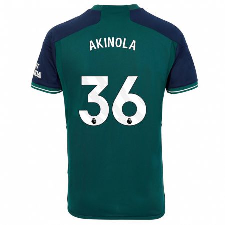 Kandiny Hombre Camiseta Tim Akinola #36 Verde Equipación Tercera 2023/24 La Camisa Chile