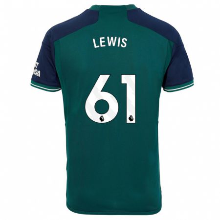 Kandiny Hombre Camiseta George Lewis #61 Verde Equipación Tercera 2023/24 La Camisa Chile