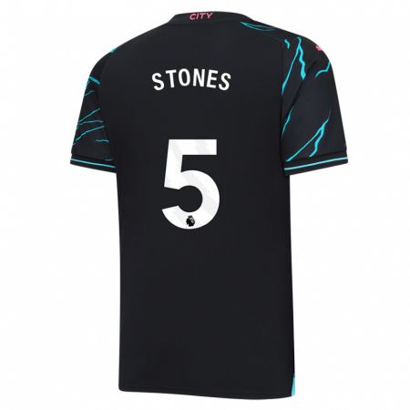 Kandiny Hombre Camiseta John Stones #5 Azul Oscuro Equipación Tercera 2023/24 La Camisa Chile