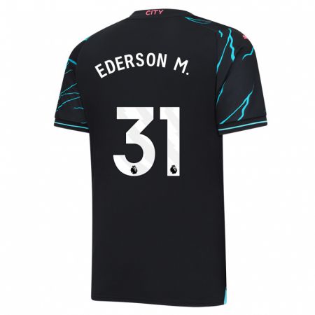 Kandiny Hombre Camiseta Ederson #31 Azul Oscuro Equipación Tercera 2023/24 La Camisa Chile