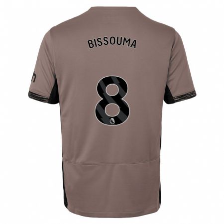 Kandiny Hombre Camiseta Yves Bissouma #8 Beige Obscuro Equipación Tercera 2023/24 La Camisa Chile