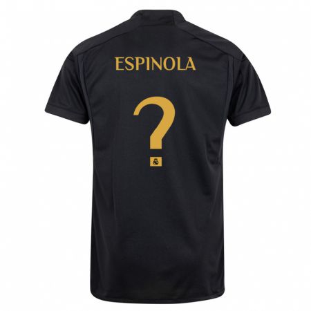 Kandiny Hombre Camiseta Axel Espínola #0 Negro Equipación Tercera 2023/24 La Camisa Chile