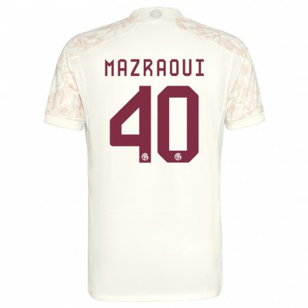 Kandiny Hombre Camiseta Noussair Mazraoui #40 Blanquecino Equipación Tercera 2023/24 La Camisa Chile