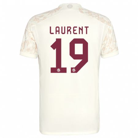 Kandiny Hombre Camiseta Emelyne Laurent #19 Blanquecino Equipación Tercera 2023/24 La Camisa Chile