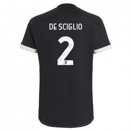 Kandiny Hombre Camiseta Mattia De Sciglio #2 Negro Equipación Tercera 2023/24 La Camisa Chile
