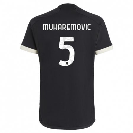 Kandiny Hombre Camiseta Tarik Muharemovic #5 Negro Equipación Tercera 2023/24 La Camisa Chile