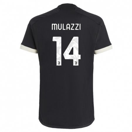 Kandiny Hombre Camiseta Gabriele Mulazzi #14 Negro Equipación Tercera 2023/24 La Camisa Chile