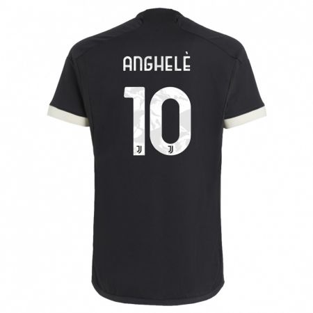 Kandiny Hombre Camiseta Lorenzo Anghelè #10 Negro Equipación Tercera 2023/24 La Camisa Chile