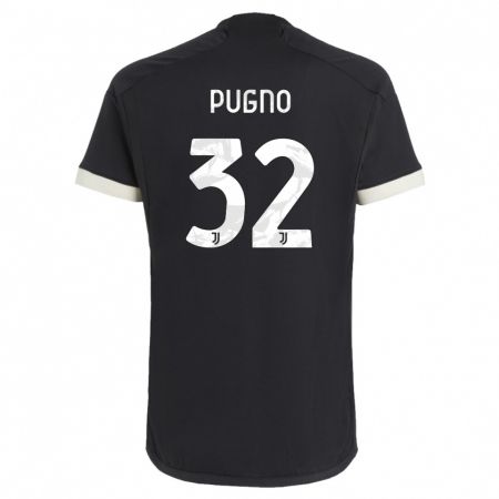 Kandiny Hombre Camiseta Diego Pugno #32 Negro Equipación Tercera 2023/24 La Camisa Chile