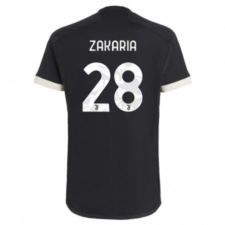 Kandiny Hombre Camiseta Denis Zakaria #28 Negro Equipación Tercera 2023/24 La Camisa Chile