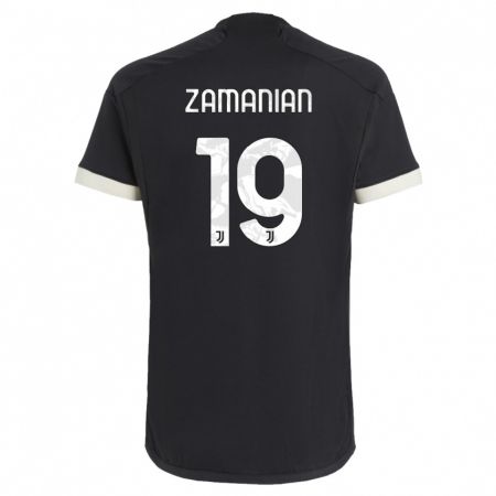 Kandiny Hombre Camiseta Annahita Zamanian #19 Negro Equipación Tercera 2023/24 La Camisa Chile
