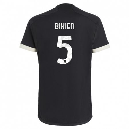 Kandiny Hombre Camiseta Felix Nzouango Bikien #5 Negro Equipación Tercera 2023/24 La Camisa Chile