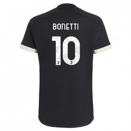 Kandiny Hombre Camiseta Andrea Bonetti #10 Negro Equipación Tercera 2023/24 La Camisa Chile