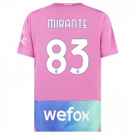 Kandiny Hombre Camiseta Antonio Mirante #83 Rosado Morado Equipación Tercera 2023/24 La Camisa Chile