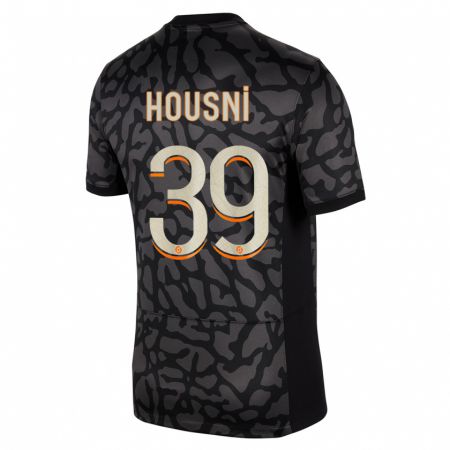 Kandiny Hombre Camiseta Ilyes Housni #39 Negro Equipación Tercera 2023/24 La Camisa Chile