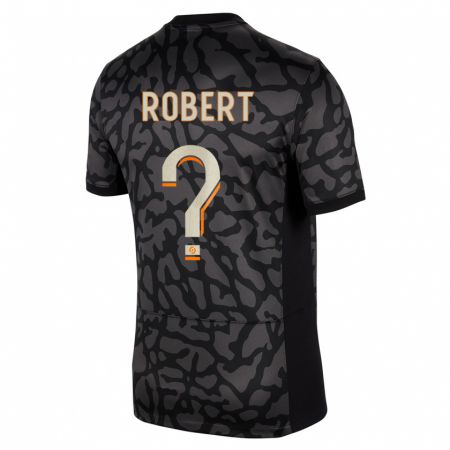 Kandiny Hombre Camiseta Laure Robert #0 Negro Equipación Tercera 2023/24 La Camisa Chile